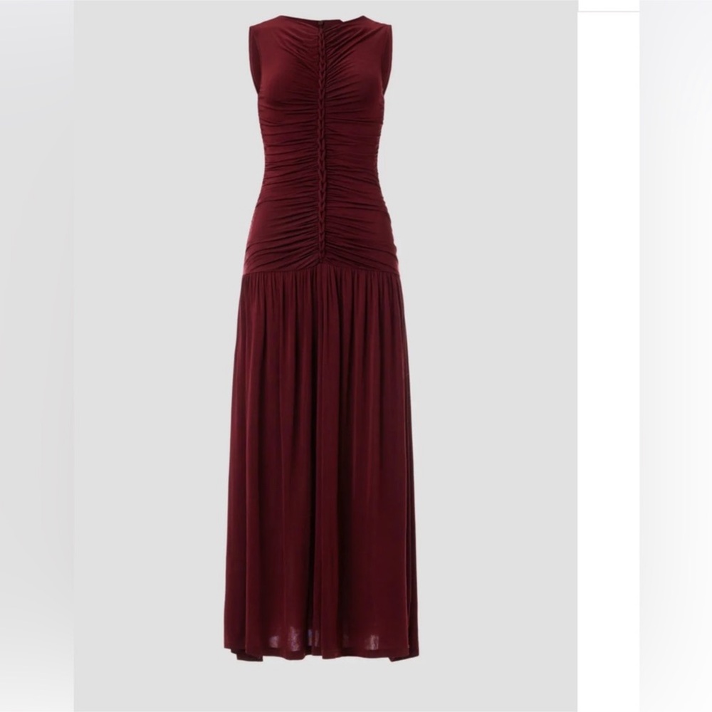 ULLA JOHNSON Flora Midi Dress Amaro Sz M - Picture 9 of 9